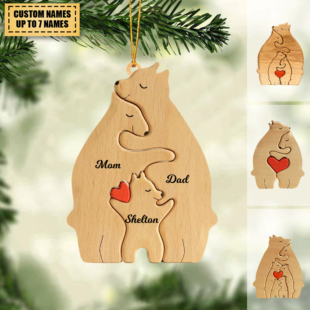 Personalized Bear Family Car / Christmas Ornament - Gift For Christmas