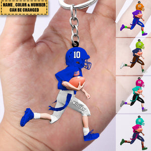 Personalized American Football Kid/Teen/Girl/Boy Acrylic Keychain-Gift For American Football Lovers