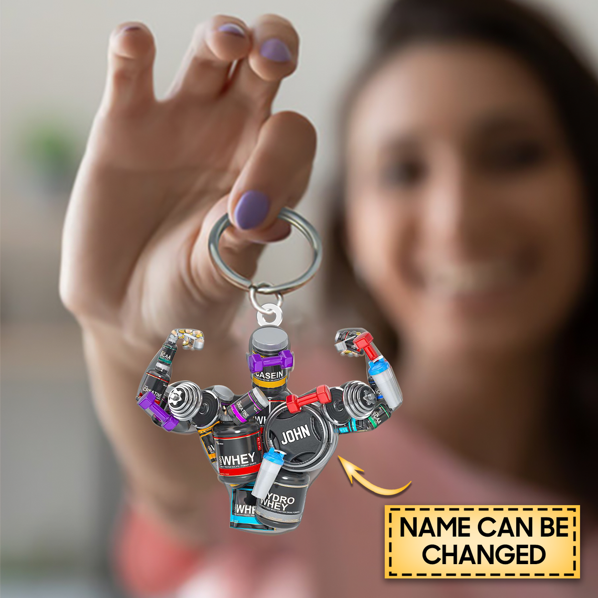 Bodybuilding Bodybuilder Personalized Acrylic Keychain