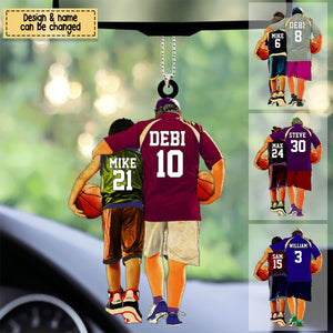 Personalized Basketball Players Gift For Son/Grandson Acrylic Car Hanging Ornament