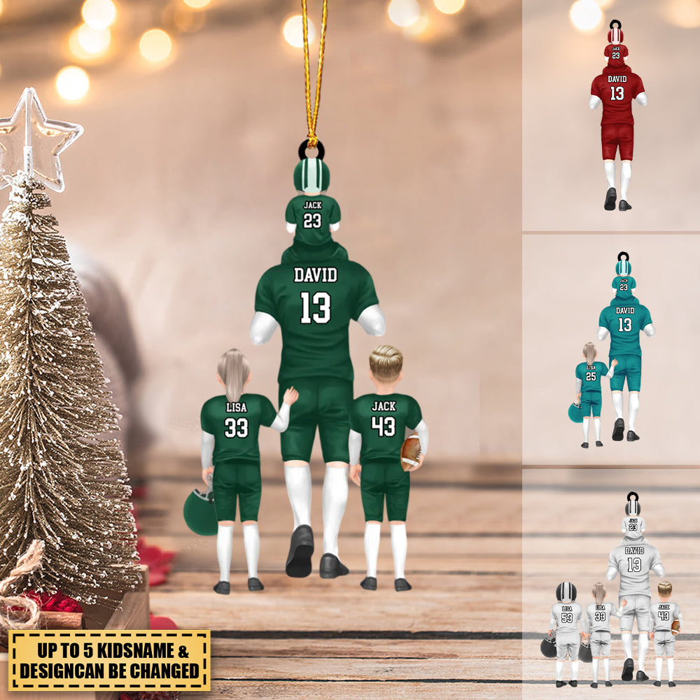 Personalized American football Kids & Dad/Grandpa Acrylic Ornament