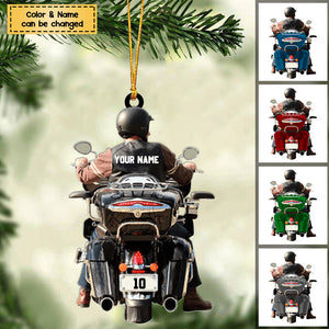 Personalized Motorcycle Acrylic Christmas / Car Hanging Ornament, Gift for Biker