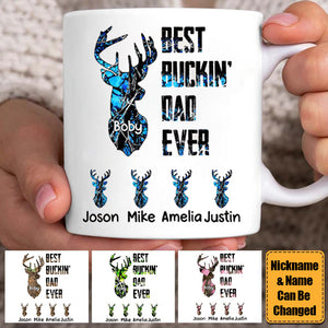 Best Buckin' Dad Ever Personalized Mug Gift For Dad, Hunting Lovers
