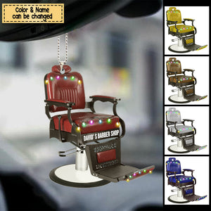 Barber Chair Personalized Christmas Ornament - Gift For Barber