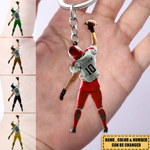 Personalized American football Acrylic keychain-gift for American football lovers