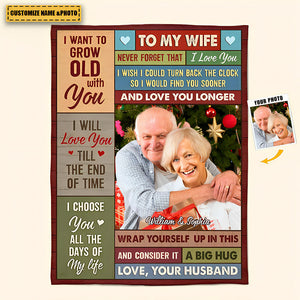 To My Wife Never Forget That I Love You - Personalized Photo Blanket