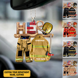 Personalized Firefighter Armor Firefighter Is My Hero Shaped hanging Ornament