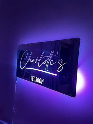 Personalised Name Mirror - Light Up Mirror