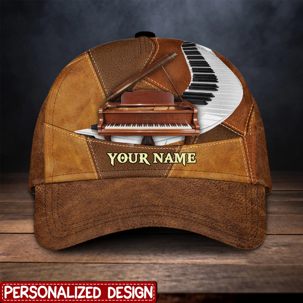 Personalized Water Color Piano 3d Classic Cap