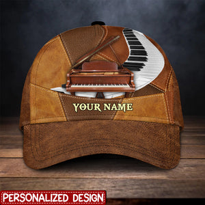 Personalized Water Color Piano 3d Classic Cap