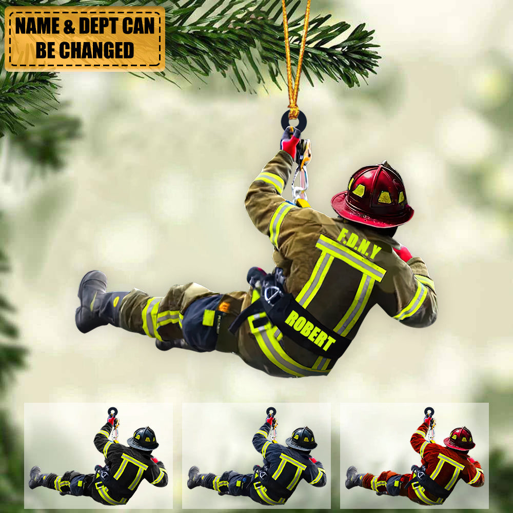 2023 New Release Personalized Firefighter Christmas Two Sided Ornament