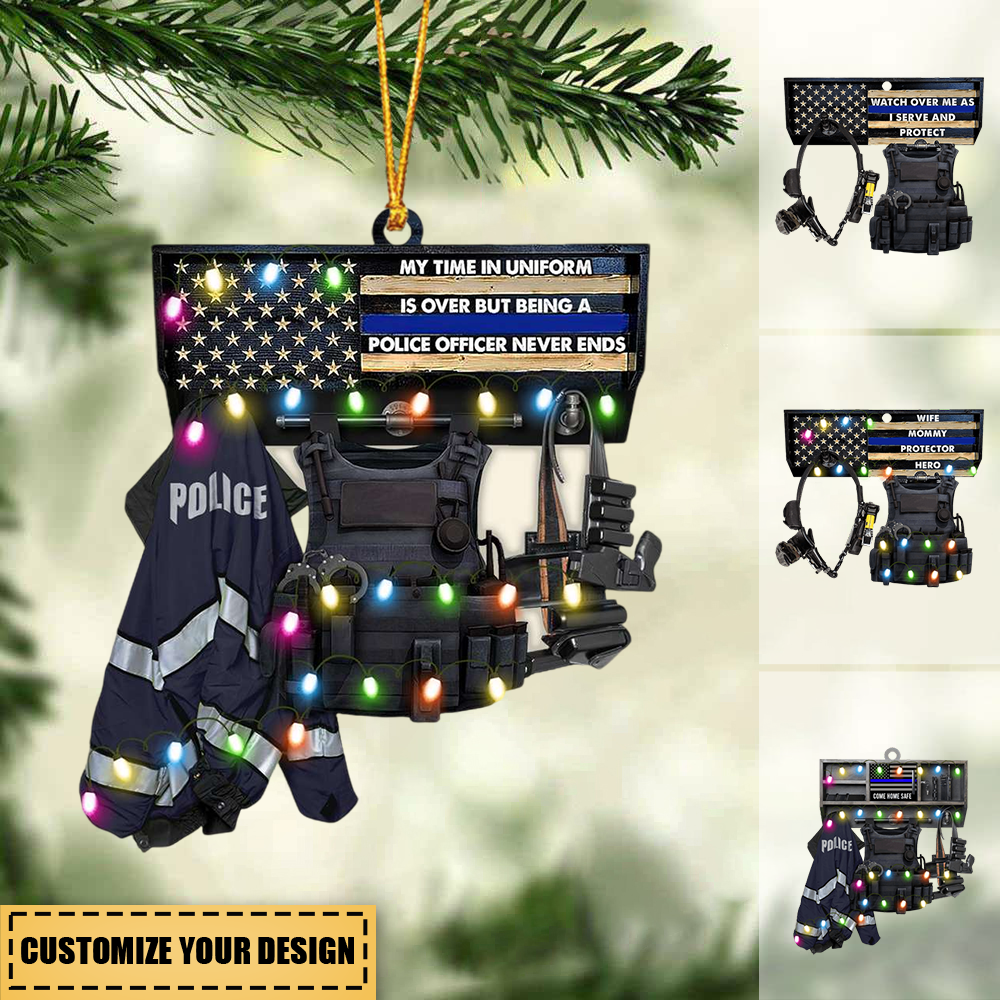 Personalized Police Officer/Madam Christmas Ornament