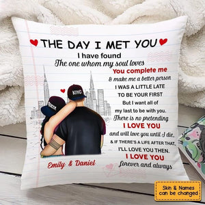 Couple The Day I Met You Pillow, Best Gift For couple