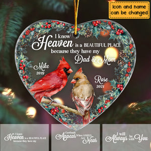 Heaven Is A Beautiful Place Heart Ornament