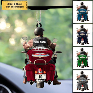 Personalized Motorcycle Acrylic Christmas / Car Hanging Ornament, Gift for Biker