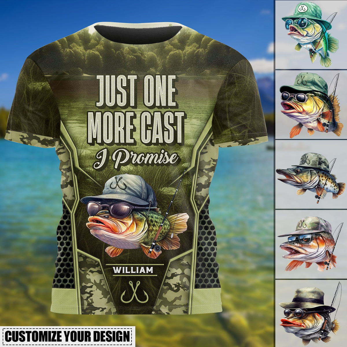 Just One More Cast I Promise - Personalized 3D All Over Printed Shirt