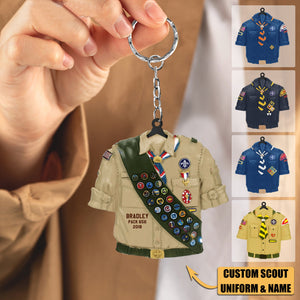 Boy Scouts of America Eagle Scout Shirt Personalized Acrylic Keychain