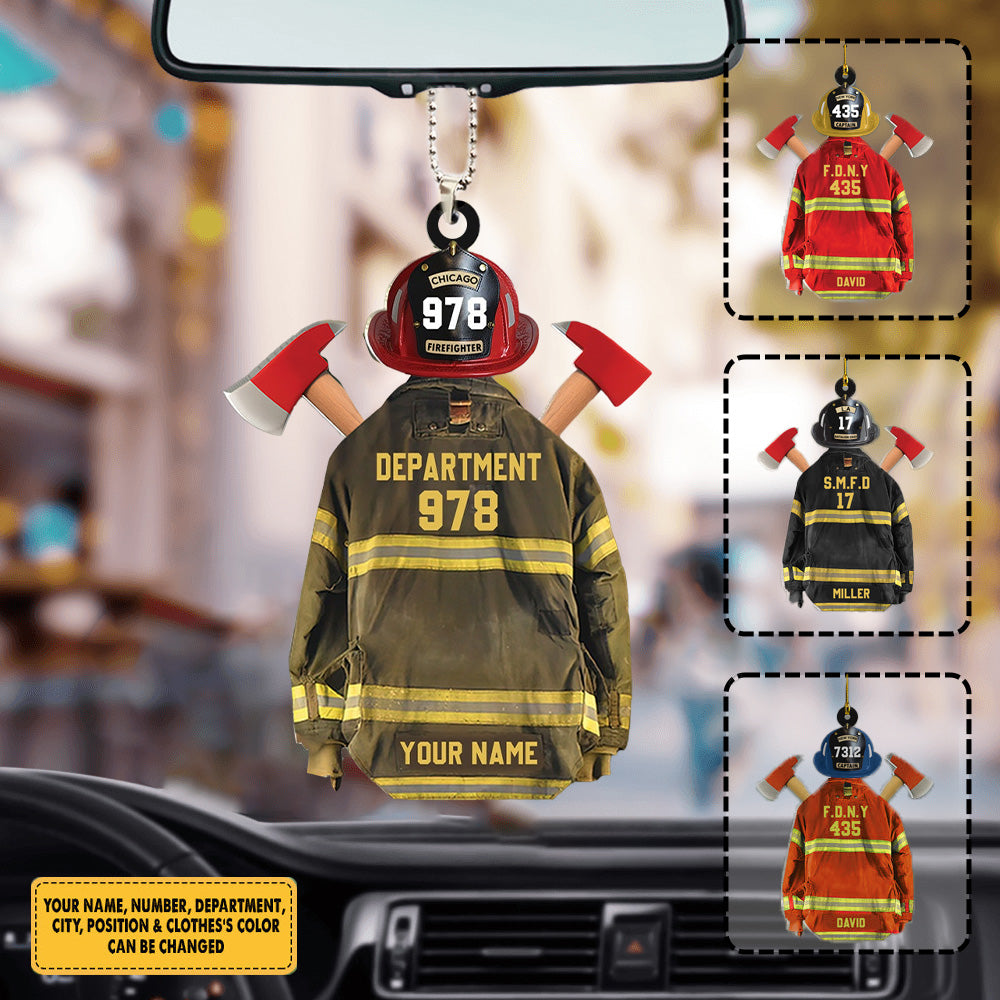 Proud Firefighter Personalized Ornament Gift For Firefighter Fireman