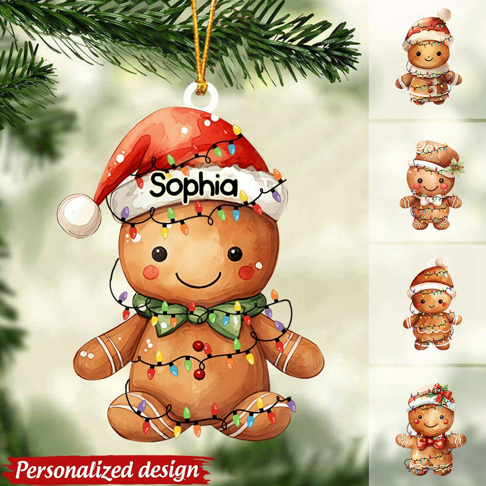 Personalized Ginger Kid Christmas Ornament