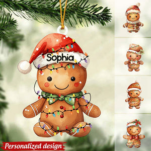 Personalized Ginger Kid Christmas Ornament