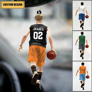 Personalized Acrylic Christmas / Car Hanging Ornament-Basketball Lovers