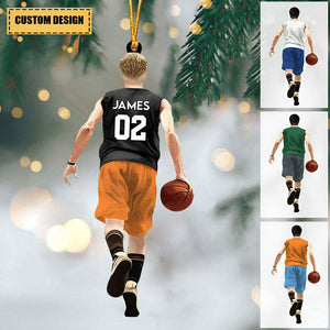 Personalized Acrylic Christmas / Car Hanging Ornament-Basketball Lovers