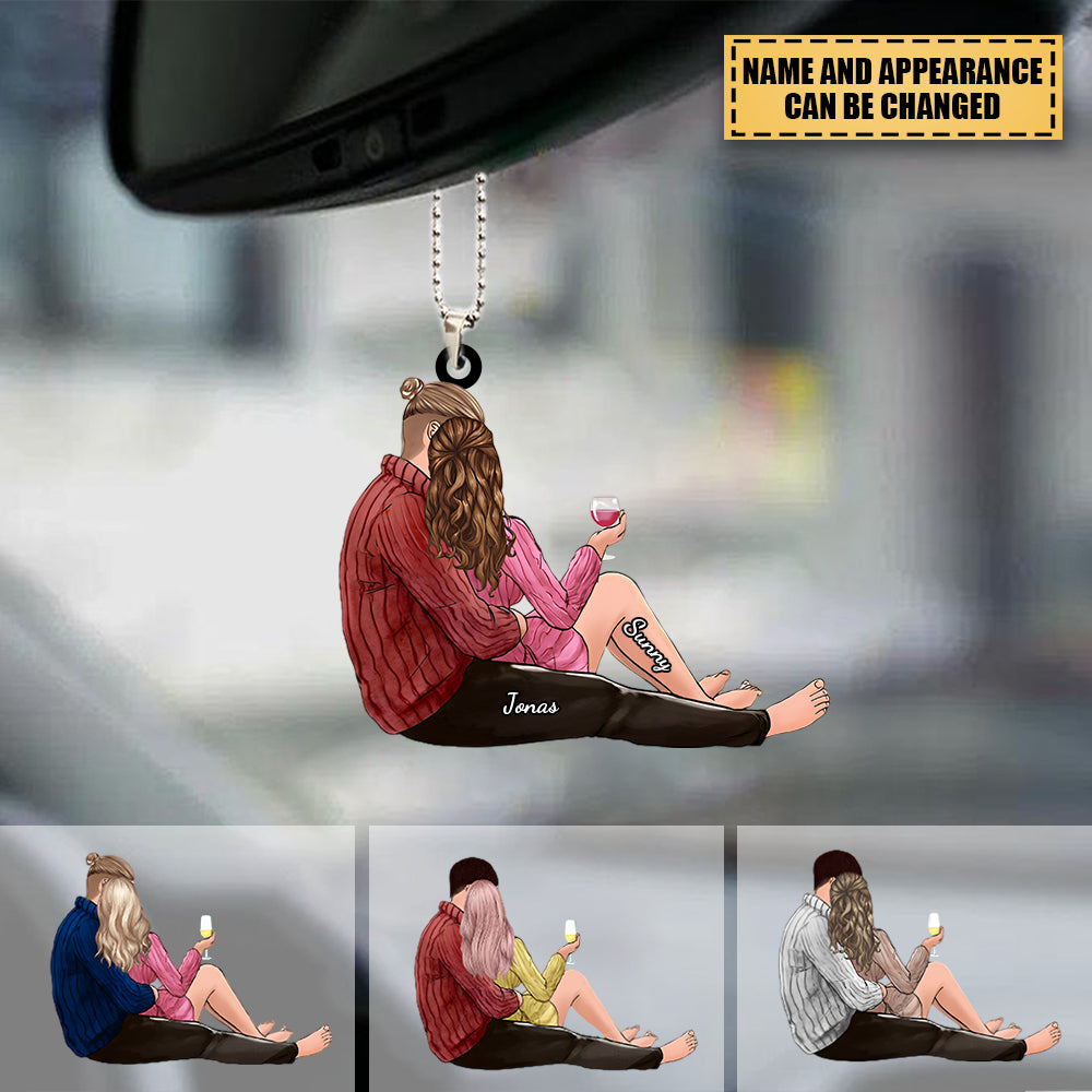 Romantic Couple Personalized Car Hanging Ornament- Gifts For Couple