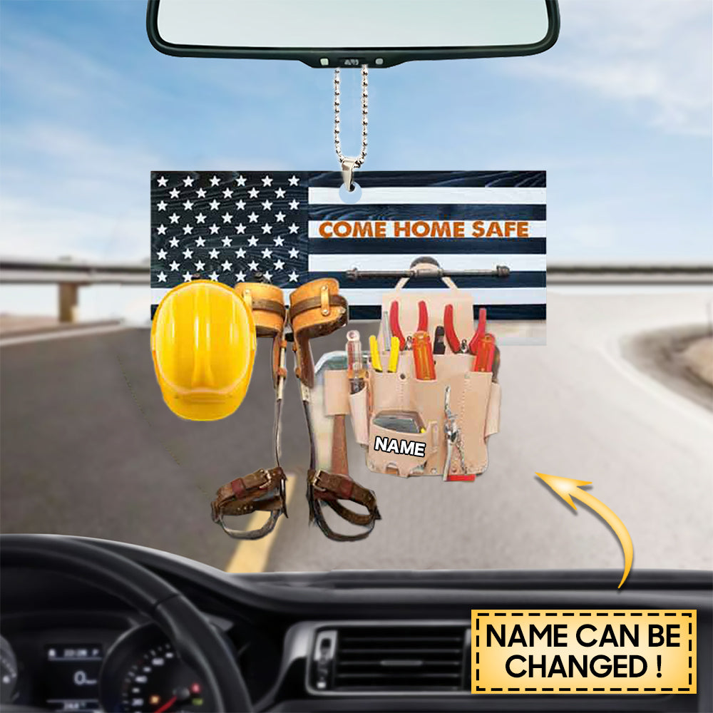 Lineman Personalized Flat Acrylic Ornament