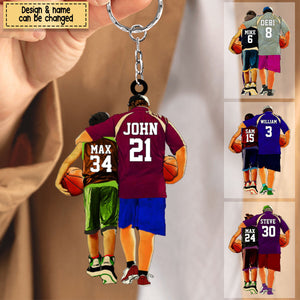 Personalized Basketball Players Gift For Son/Grandson Acrylic Keychain