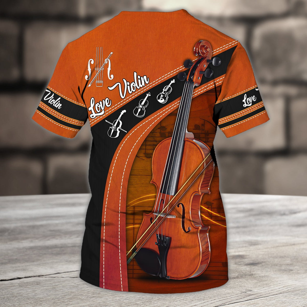 Love Violin - Personalized Name 3D Unisex T-shirt