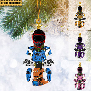 Personalized Motocross Ornament, Christmas Gift For Motocross Lovers