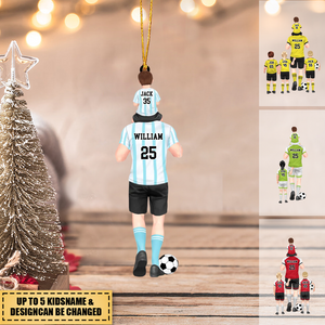New Release Personalized Soccer Dad/Grandpa & Kids Christmas Ornament