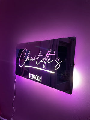 Personalised Name Mirror - Light Up Mirror