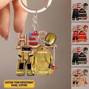 Personalized Firefighter Armor Firefighter Is My Hero Shaped  Keychain
