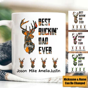 Best Buckin' Dad Ever Personalized Mug Gift For Dad, Hunting Lovers