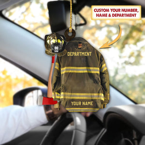 Personalized Firefighter Armor Shaped Car Hanging Ornament