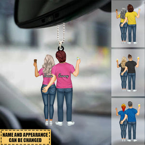 Custom Couple Together Since - Loving, Birthday Anniversary Gift For Couples, Spouse, Husband, Wife - Personalized Car Hanging Ornament