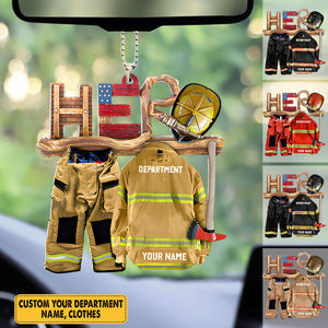 Personalized Firefighter Armor Firefighter Is My Hero Shaped hanging Ornament