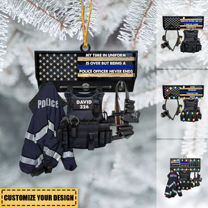 Personalized Police Officer/Madam Christmas Ornament