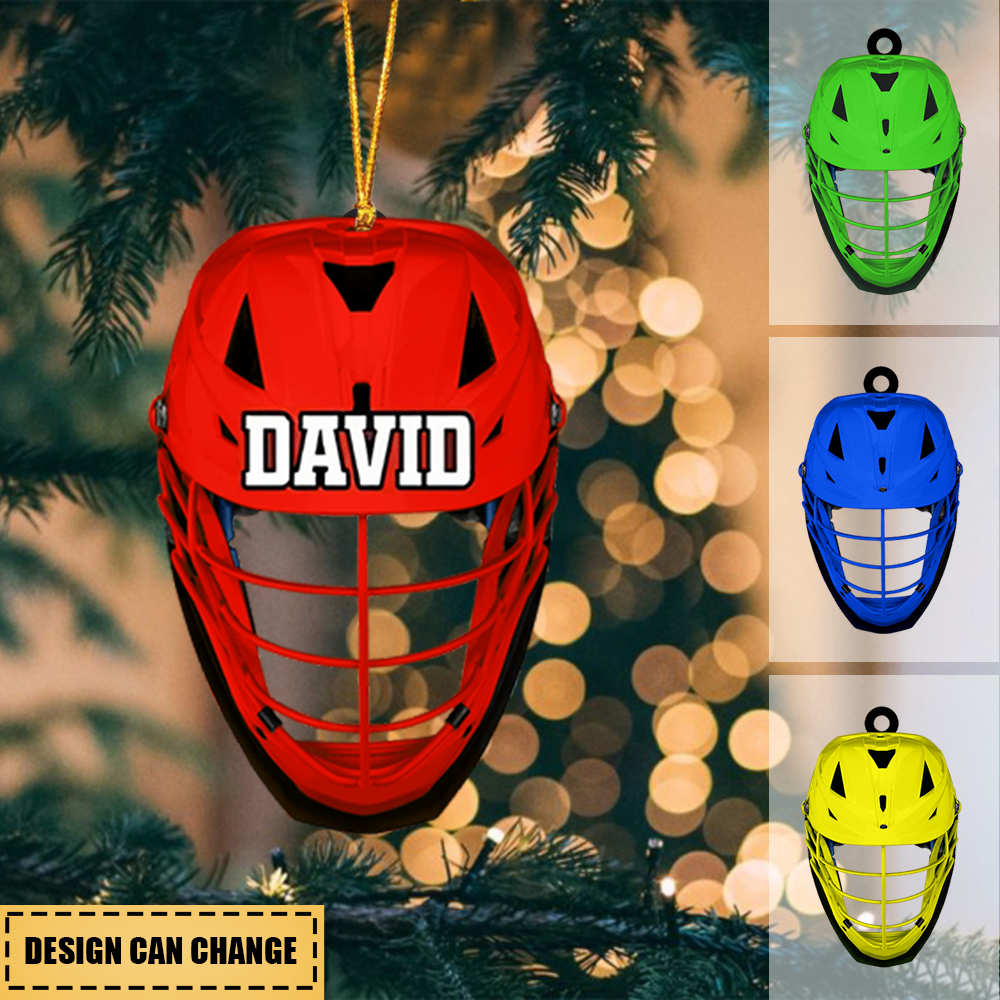 Lacrosse Helmet Personalized Ornament