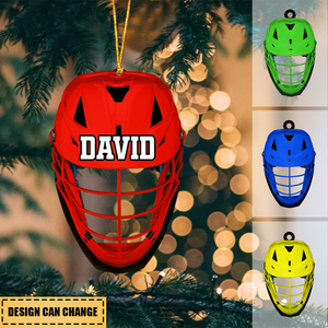 Lacrosse Helmet Personalized Ornament