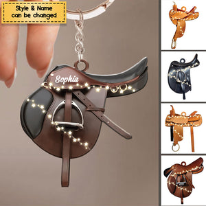 Horse Lovers - Horse Saddle For Riding Horse - Personalized Acrylic Keychain