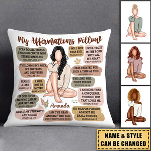 Christian Affirmation Personalized Pillow