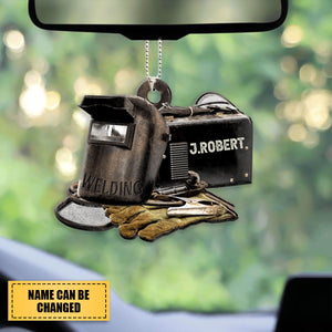 Personalized Welder Car Hanging Ornament
