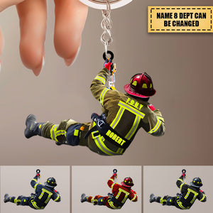 2023 New Release Personalized Firefighter Two Sided Keychain