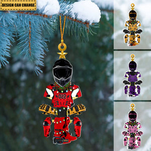 Personalized Motocross Ornament, Christmas Gift For Motocross Lovers