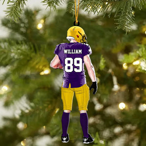 Custom Personalized Football Acrylic Ornament, Gift For Football Players