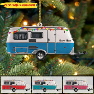 Custom Christmas Ornament Gift For Camping Lovers - Camper Christmas Ornament