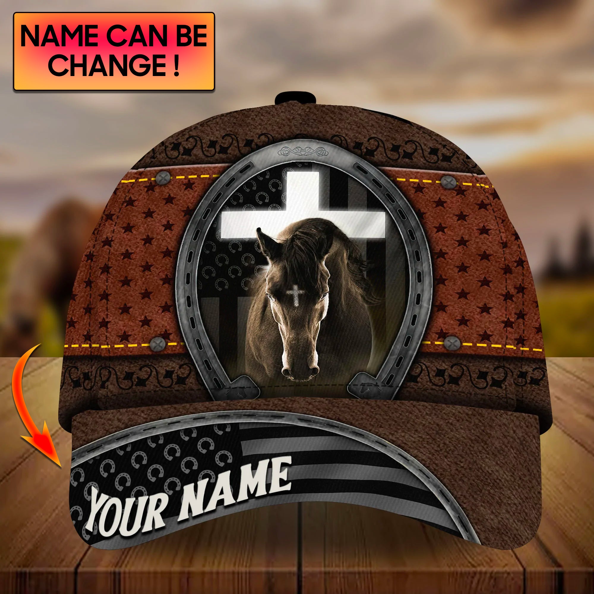 Personalized Horse Cross Cap