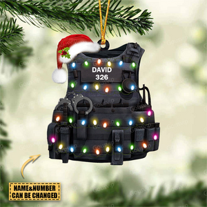 Personalized Police Christmas Ornament